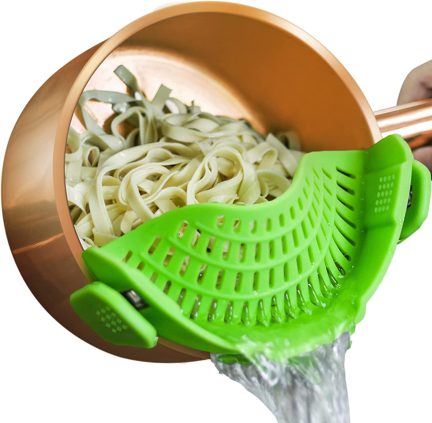 Clip On Silicone Strainer, Pasta Strainer, Clip on Food Strainer, Kitchen Strainer Clip On Silicone Strainer, Pasta Strainer, Clip on Food Strainer, Kitchen Strainer